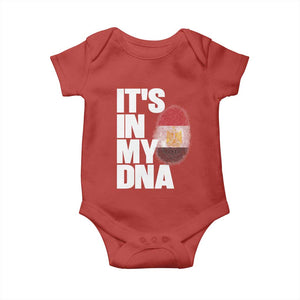 Egypt It's In My DNA Flag Fingerprint Graphic Baby Onesie Egyptian Heritage Pride Roots TS02 Red Print Your Wear