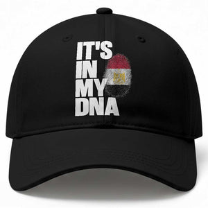 Egypt It's In My DNA Flag Fingerprint Graphic Baseball Cap Egyptian Heritage Pride Roots TS02 Print Your Wear