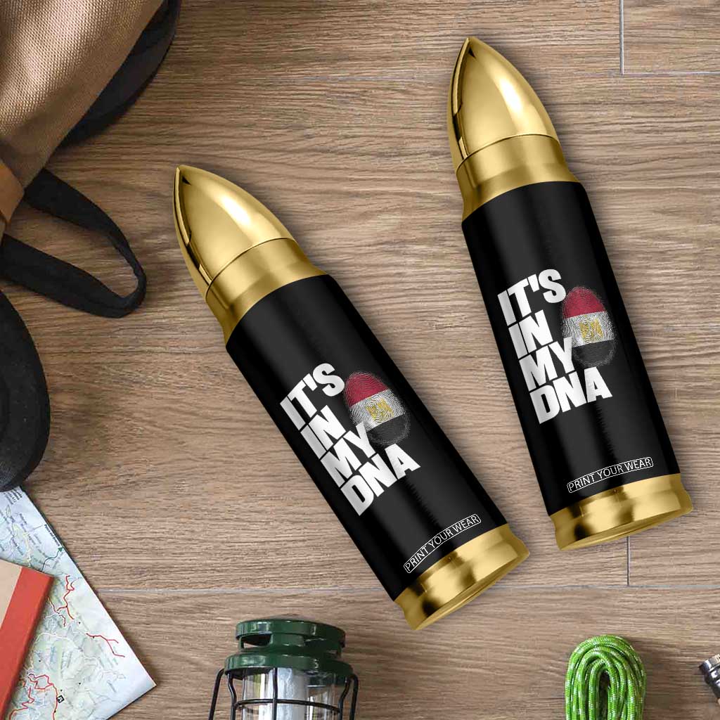 Egypt It's In My DNA Flag Fingerprint Graphic Bullet Tumbler Egyptian Heritage Pride Roots TS02 Print Your Wear