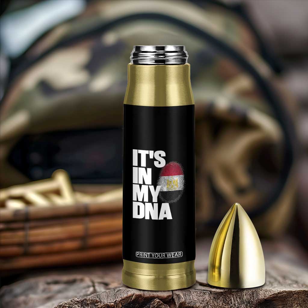 Egypt It's In My DNA Flag Fingerprint Graphic Bullet Tumbler Egyptian Heritage Pride Roots TS02 Print Your Wear