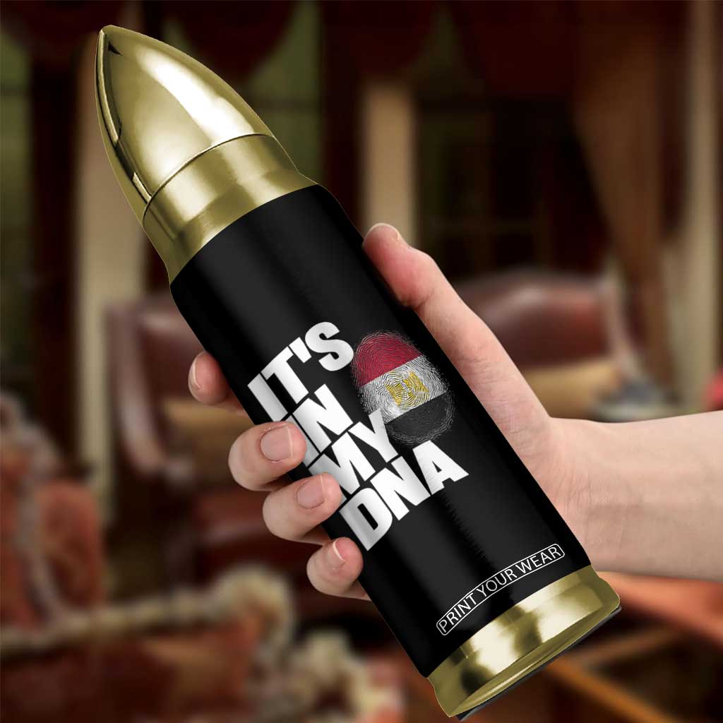 Egypt It's In My DNA Flag Fingerprint Graphic Bullet Tumbler Egyptian Heritage Pride Roots TS02 Print Your Wear