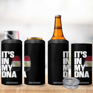 Egypt It's In My DNA Flag Fingerprint Graphic 4 in 1 Can Cooler Tumbler Egyptian Heritage Pride Roots TS02 Print Your Wear