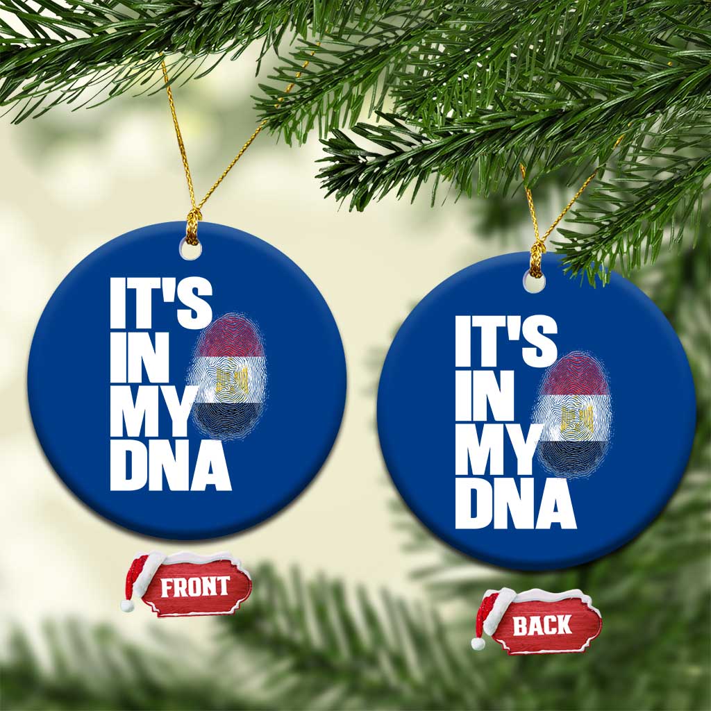 Egypt It's In My DNA Flag Fingerprint Graphic Ceramic Ornament Egyptian Heritage Pride Roots TS02 1pc Blue Print Your Wear
