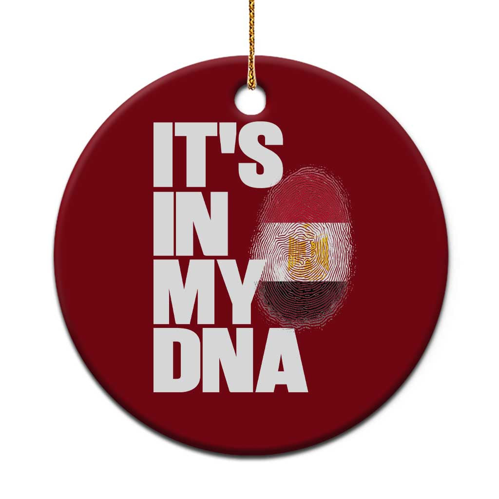 Egypt It's In My DNA Flag Fingerprint Graphic Ceramic Ornament Egyptian Heritage Pride Roots TS02 1pc Red Print Your Wear
