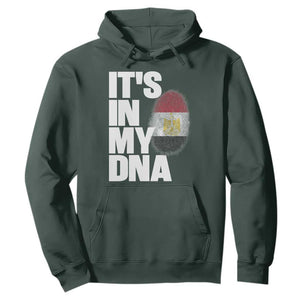 Egypt It's In My DNA Flag Fingerprint Graphic Hoodie Egyptian Heritage Pride Roots TS02 Dark Forest Green Print Your Wear
