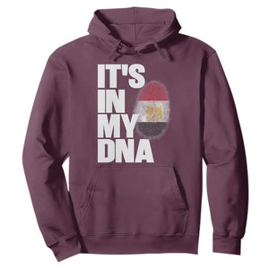 Egypt It's In My DNA Flag Fingerprint Graphic Hoodie Egyptian Heritage Pride Roots TS02 Maroon Print Your Wear
