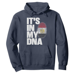 Egypt It's In My DNA Flag Fingerprint Graphic Hoodie Egyptian Heritage Pride Roots TS02 Navy Print Your Wear