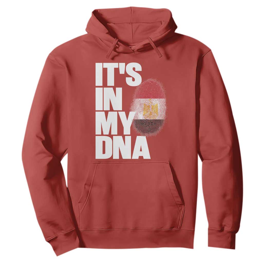 Egypt It's In My DNA Flag Fingerprint Graphic Hoodie Egyptian Heritage Pride Roots TS02 Red Print Your Wear