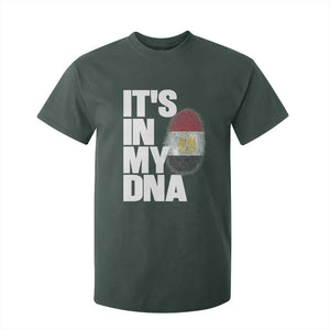 Egypt It's In My DNA Flag Fingerprint Graphic T Shirt For Kid Egyptian Heritage Pride Roots TS02 Dark Forest Green Print Your Wear