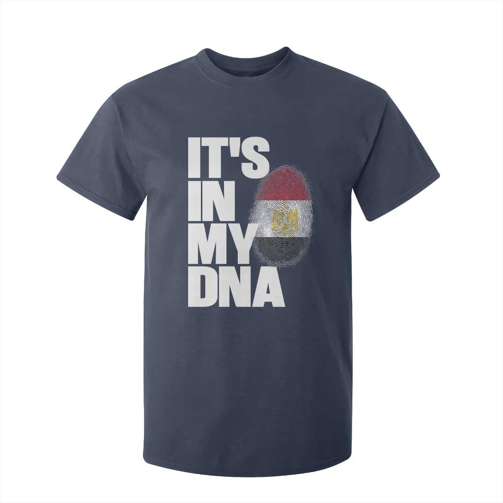 Egypt It's In My DNA Flag Fingerprint Graphic T Shirt For Kid Egyptian Heritage Pride Roots TS02 Navy Print Your Wear