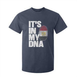 Egypt It's In My DNA Flag Fingerprint Graphic T Shirt For Kid Egyptian Heritage Pride Roots TS02 Navy Print Your Wear