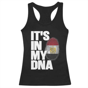 Egypt It's In My DNA Flag Fingerprint Graphic Racerback Tank Top Egyptian Heritage Pride Roots TS02 Black Print Your Wear