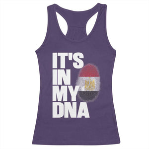 Egypt It's In My DNA Flag Fingerprint Graphic Racerback Tank Top Egyptian Heritage Pride Roots TS02 Purple Print Your Wear