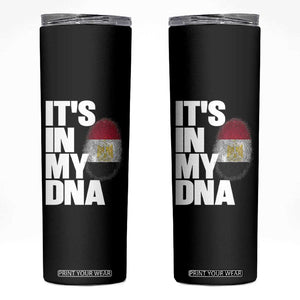 Egypt It's In My DNA Flag Fingerprint Graphic Skinny Tumbler Egyptian Heritage Pride Roots TS02 Black Print Your Wear