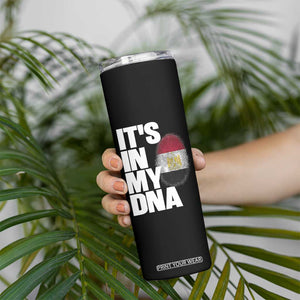 Egypt It's In My DNA Flag Fingerprint Graphic Skinny Tumbler Egyptian Heritage Pride Roots TS02 Print Your Wear