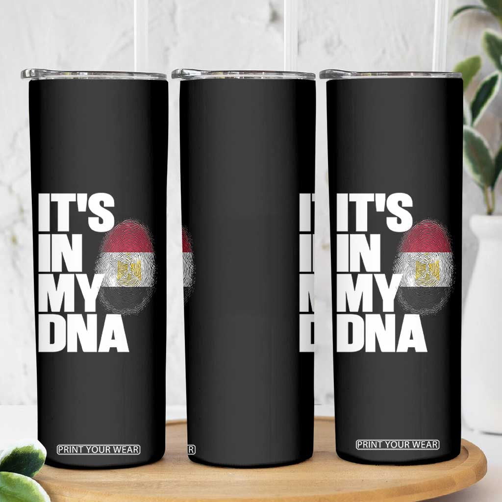 Egypt It's In My DNA Flag Fingerprint Graphic Skinny Tumbler Egyptian Heritage Pride Roots TS02 Print Your Wear