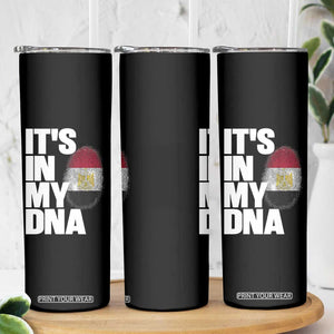 Egypt It's In My DNA Flag Fingerprint Graphic Skinny Tumbler Egyptian Heritage Pride Roots TS02 Print Your Wear