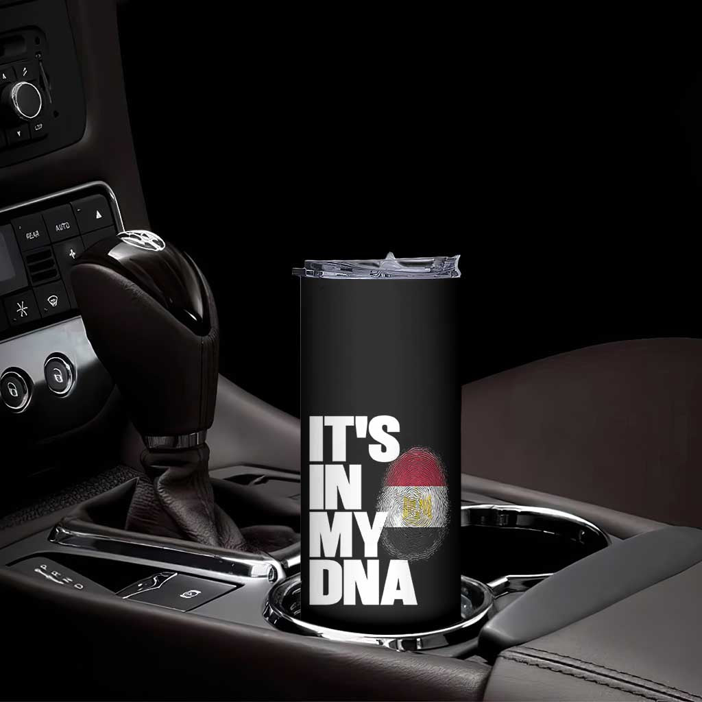 Egypt It's In My DNA Flag Fingerprint Graphic Skinny Tumbler Egyptian Heritage Pride Roots TS02 Print Your Wear