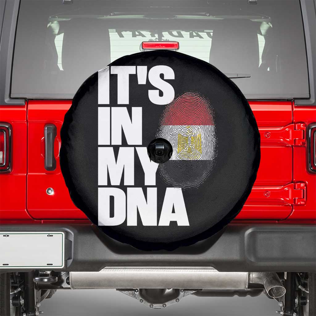 Egypt It's In My DNA Flag Fingerprint Graphic Spare Tire Cover Egyptian Heritage Pride Roots TS02 Black Print Your Wear