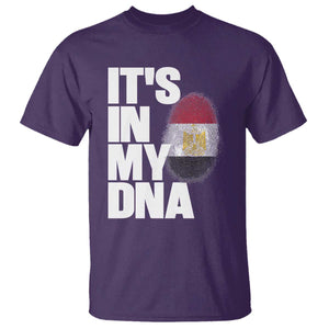 Egypt It's In My DNA Flag Fingerprint Graphic T Shirt Egyptian Heritage Pride Roots TS02 Purple Print Your Wear