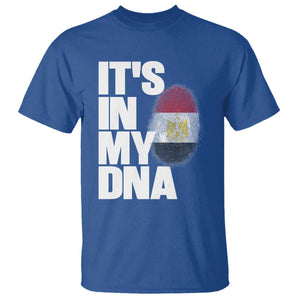 Egypt It's In My DNA Flag Fingerprint Graphic T Shirt Egyptian Heritage Pride Roots TS02 Royal Blue Print Your Wear
