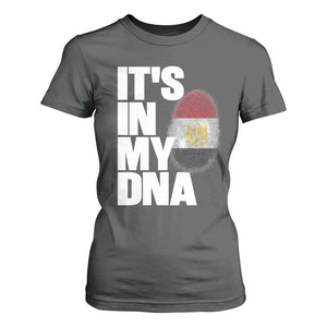 Egypt It's In My DNA Flag Fingerprint Graphic T Shirt For Women Egyptian Heritage Pride Roots TS02 Dark Heather Print Your Wear