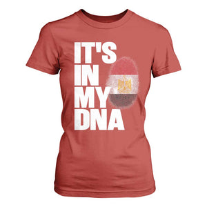 Egypt It's In My DNA Flag Fingerprint Graphic T Shirt For Women Egyptian Heritage Pride Roots TS02 Red Print Your Wear