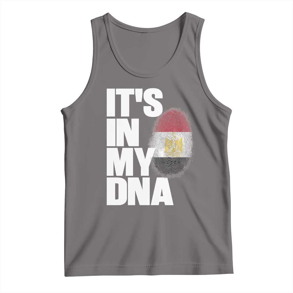 Egypt It's In My DNA Flag Fingerprint Graphic Tank Top Egyptian Heritage Pride Roots TS02 Deep Heather Print Your Wear