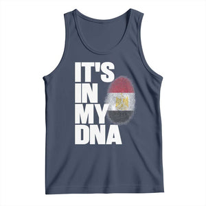Egypt It's In My DNA Flag Fingerprint Graphic Tank Top Egyptian Heritage Pride Roots TS02 Navy Print Your Wear