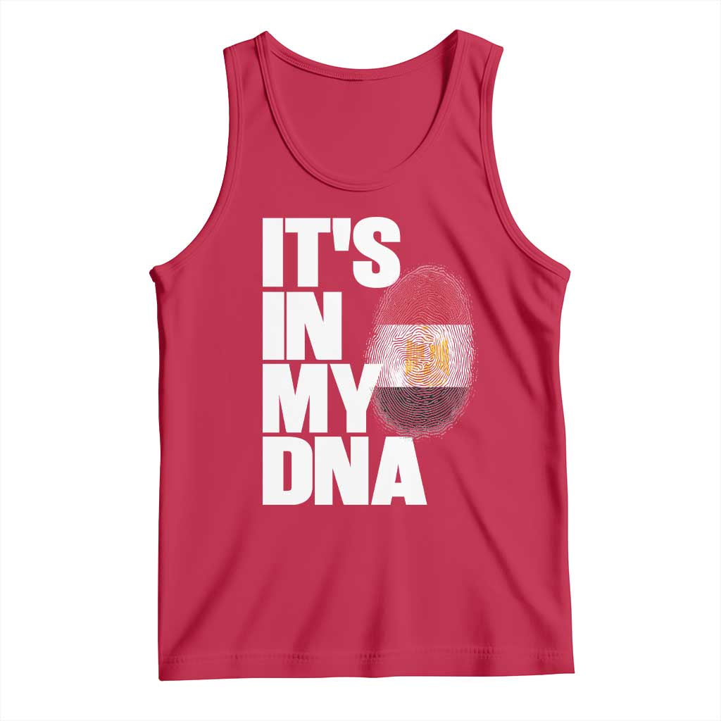 Egypt It's In My DNA Flag Fingerprint Graphic Tank Top Egyptian Heritage Pride Roots TS02 Red Print Your Wear