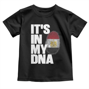 Egypt It's In My DNA Flag Fingerprint Graphic Toddler T Shirt Egyptian Heritage Pride Roots TS02 Black Print Your Wear