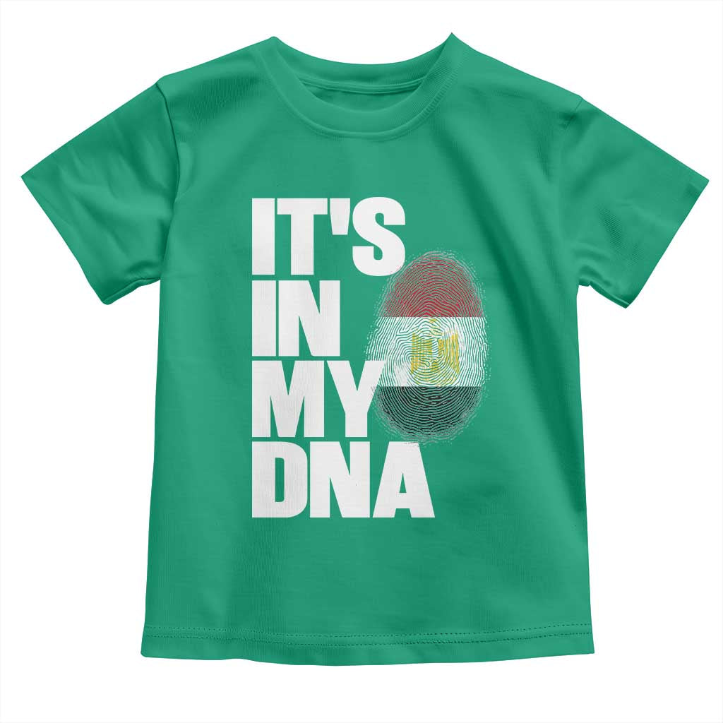Egypt It's In My DNA Flag Fingerprint Graphic Toddler T Shirt Egyptian Heritage Pride Roots TS02 Irish Green Print Your Wear