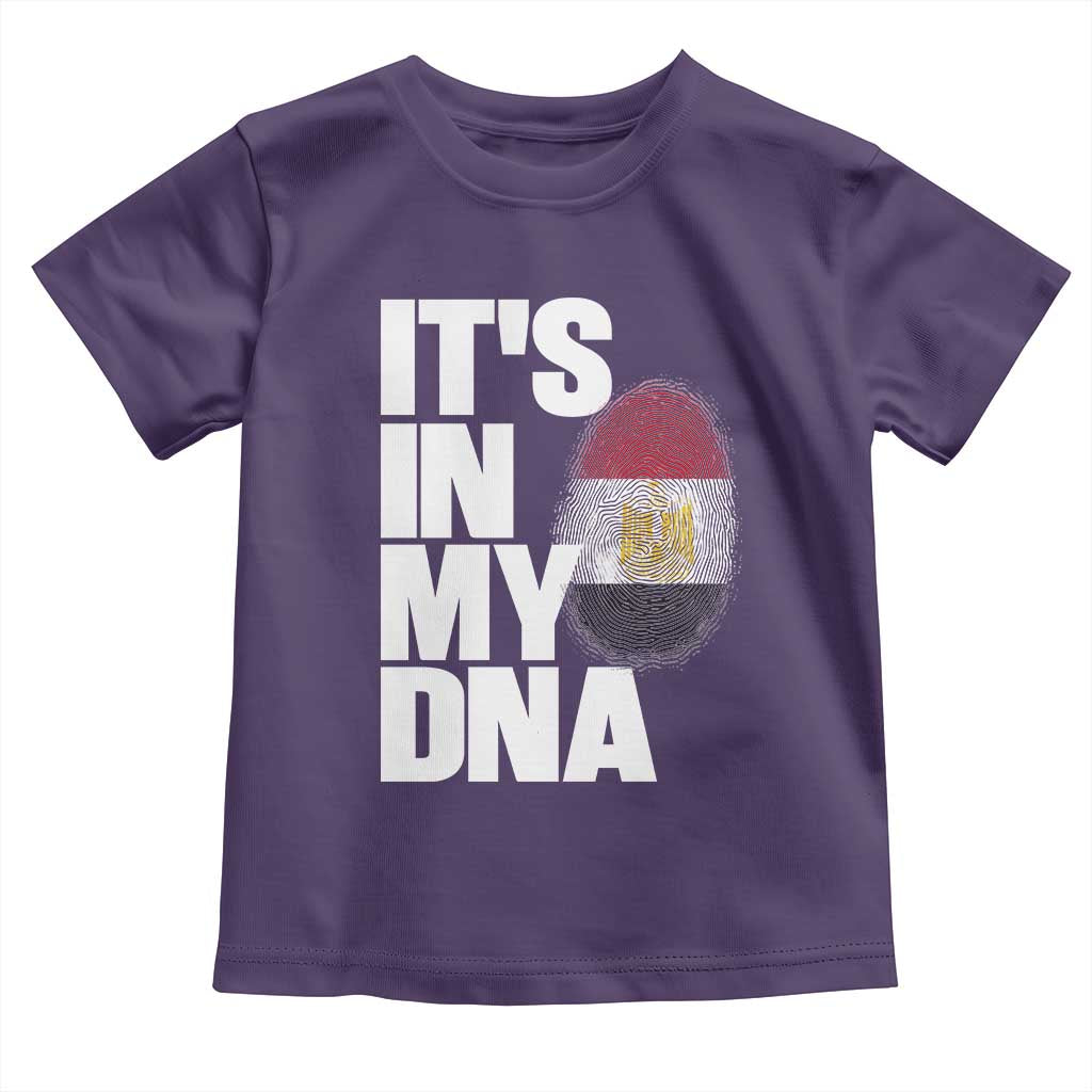 Egypt It's In My DNA Flag Fingerprint Graphic Toddler T Shirt Egyptian Heritage Pride Roots TS02 Purple Print Your Wear