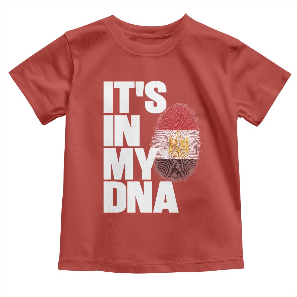 Egypt It's In My DNA Flag Fingerprint Graphic Toddler T Shirt Egyptian Heritage Pride Roots TS02 Red Print Your Wear