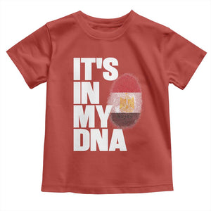 Egypt It's In My DNA Flag Fingerprint Graphic Toddler T Shirt Egyptian Heritage Pride Roots TS02 Red Print Your Wear