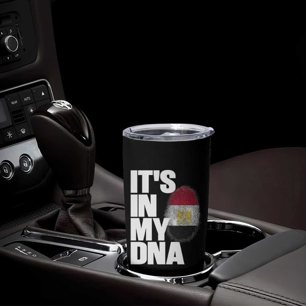 Egypt It's In My DNA Flag Fingerprint Graphic Tumbler Cup Egyptian Heritage Pride Roots TS02 Print Your Wear