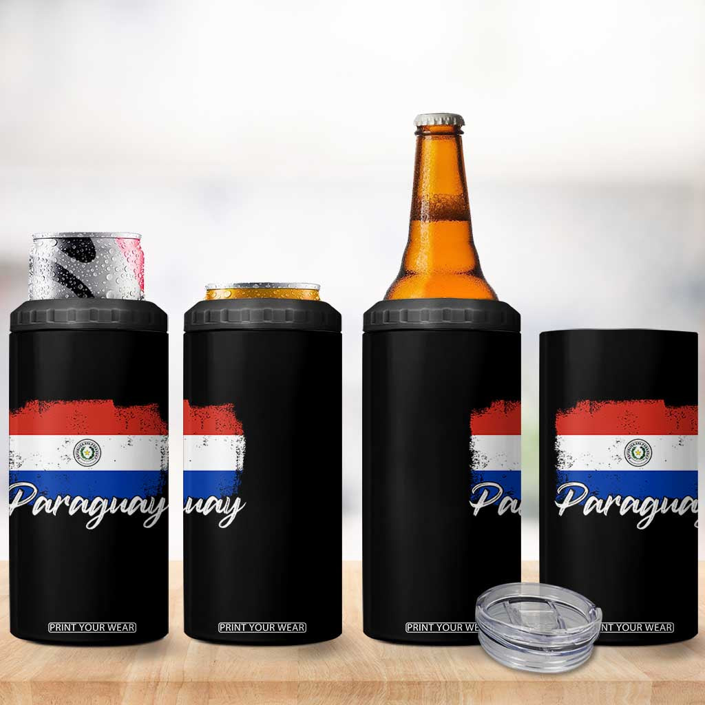 Vintage Paraguay Flag Paraguaya Heritage Pride Roots 4 in 1 Can Cooler Tumbler TS02 Print Your Wear