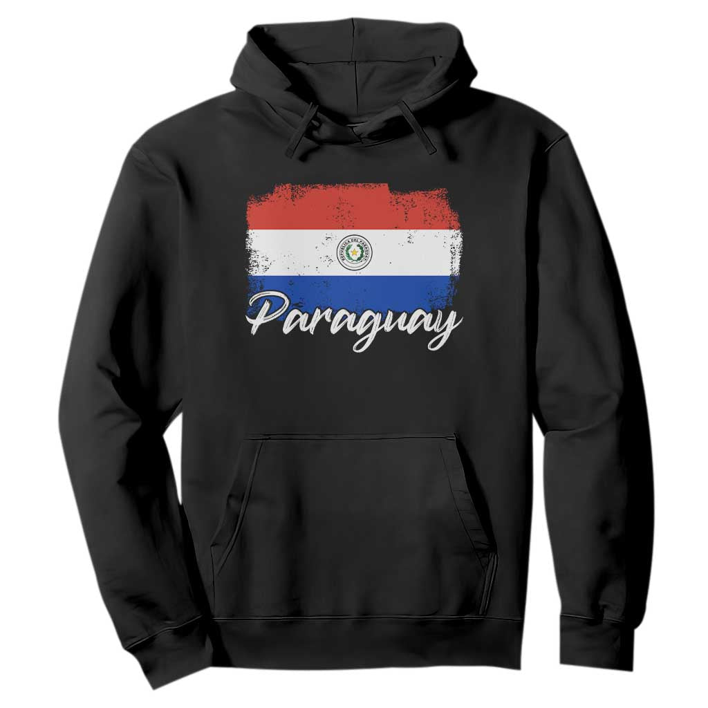 Vintage Paraguay Flag Paraguaya Heritage Pride Roots Hoodie TS02 Black Print Your Wear