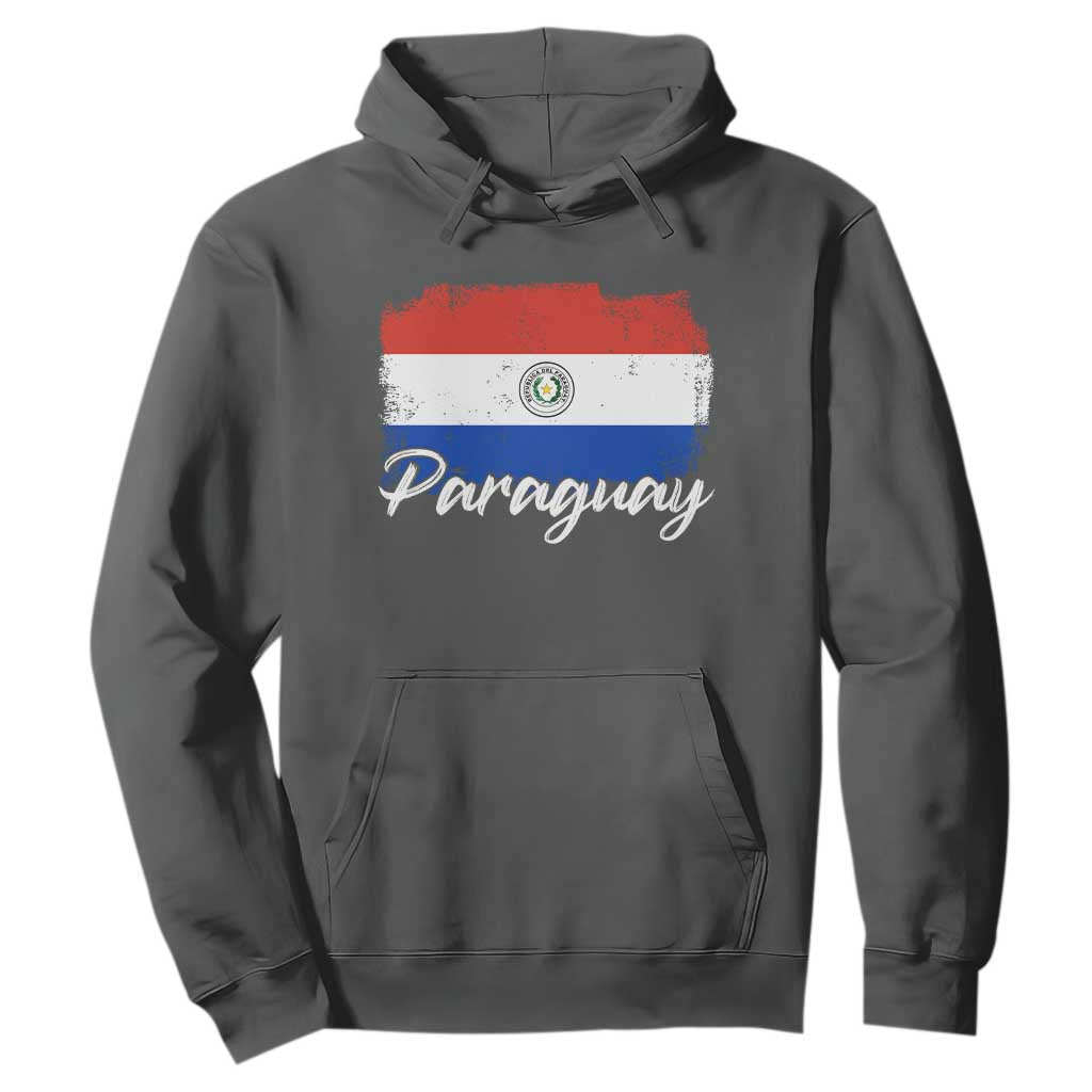 Vintage Paraguay Flag Paraguaya Heritage Pride Roots Hoodie TS02 S Dark Heather Print Your Wear