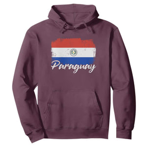 Vintage Paraguay Flag Paraguaya Heritage Pride Roots Hoodie TS02 Maroon Print Your Wear