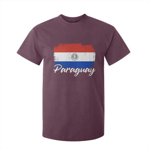 Vintage Paraguay Flag Paraguaya Heritage Pride Roots T Shirt For Kid TS02 Maroon Print Your Wear