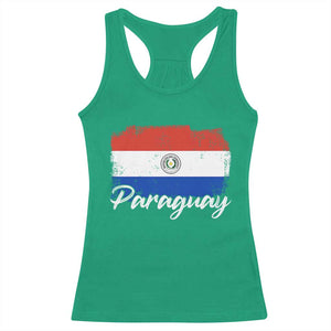 Vintage Paraguay Flag Paraguaya Heritage Pride Roots Racerback Tank Top TS02 Irish Green Print Your Wear