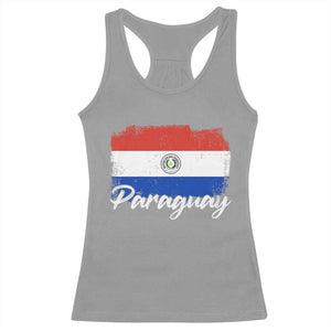 Vintage Paraguay Flag Paraguaya Heritage Pride Roots Racerback Tank Top TS02 Sport Gray Print Your Wear