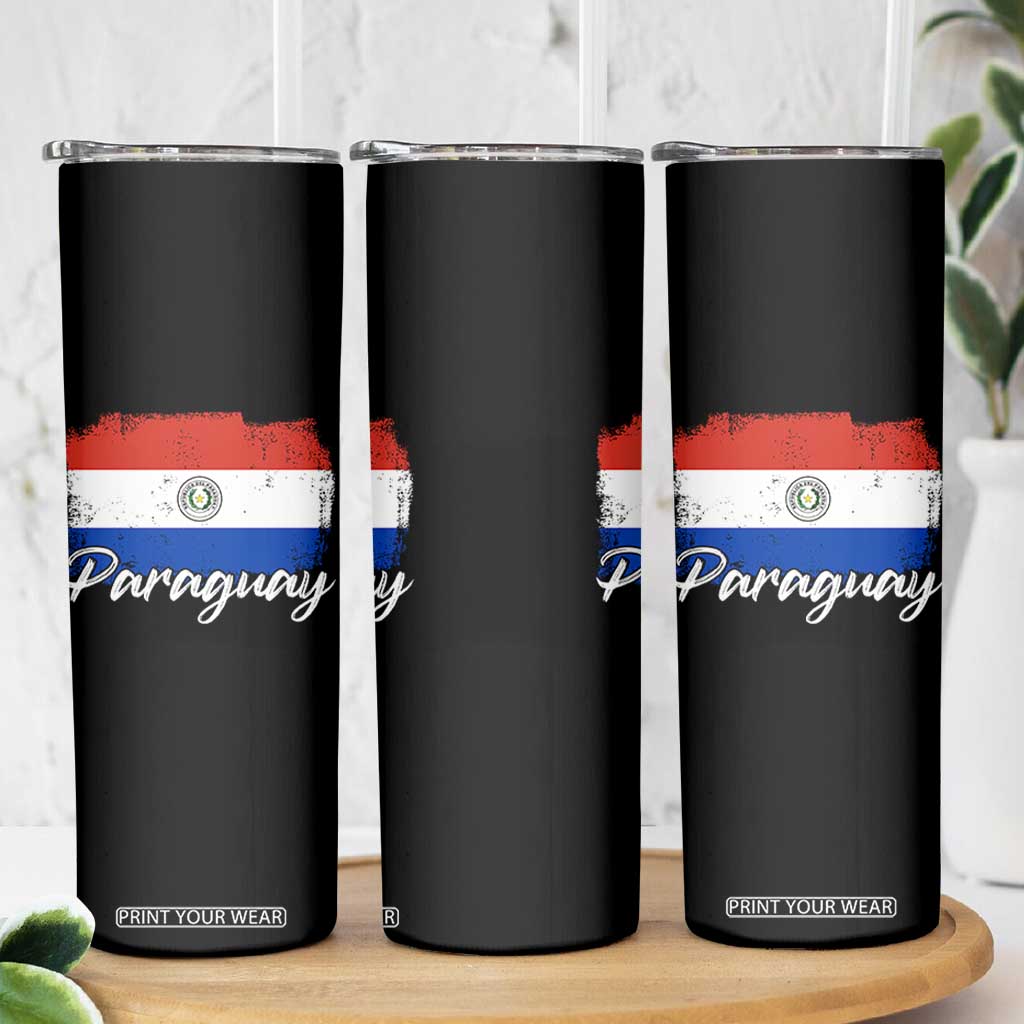 Vintage Paraguay Flag Paraguaya Heritage Pride Roots Skinny Tumbler TS02 Print Your Wear