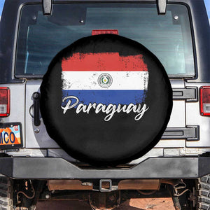 Vintage Paraguay Flag Paraguaya Heritage Pride Roots Spare Tire Cover TS02 No hole Black Print Your Wear