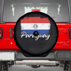 Vintage Paraguay Flag Paraguaya Heritage Pride Roots Spare Tire Cover TS02 Black Print Your Wear