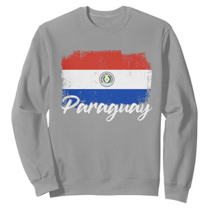 Vintage Paraguay Flag Paraguaya Heritage Pride Roots Sweatshirt TS02 Sport Gray Print Your Wear