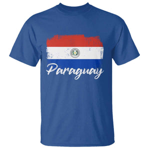 Vintage Paraguay Flag Paraguaya Heritage Pride Roots T Shirt TS02 Royal Blue Print Your Wear