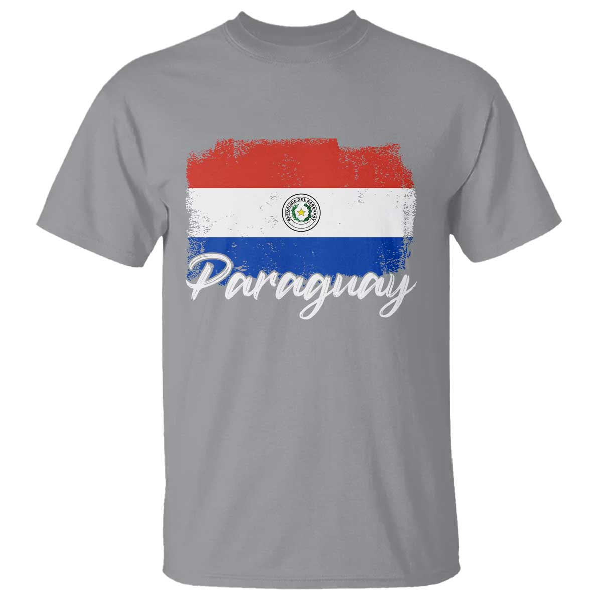 Vintage Paraguay Flag Paraguaya Heritage Pride Roots T Shirt TS02 Sport Gray Print Your Wear