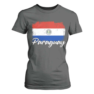 Vintage Paraguay Flag Paraguaya Heritage Pride Roots T Shirt For Women TS02 Dark Heather Print Your Wear